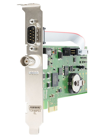 Reception of IRIG-A/B or AFNOR time codes for synchronization of computers and networks in PCI Express form factor, can be used in both low profile and regular PCIe slots.